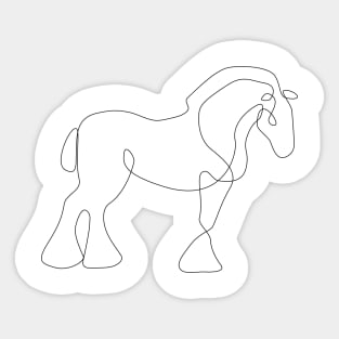 Horse line art #4 Sticker